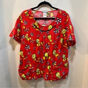 Tweety Bird Scrub Top